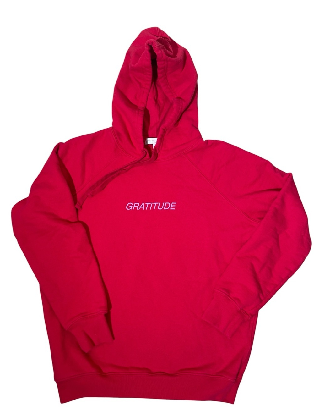 Spiritual Gangster Cotton Hoodie Sweatshirt Hamsa Pink Red Pullover Sz M YOGA - Picture 3 of 7